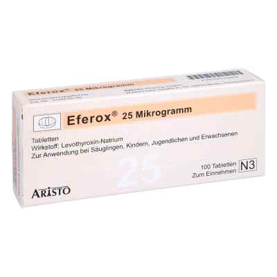 Eferox 25 Mikrogramm Tabletten 100 stk von Aristo Pharma GmbH PZN 04315025