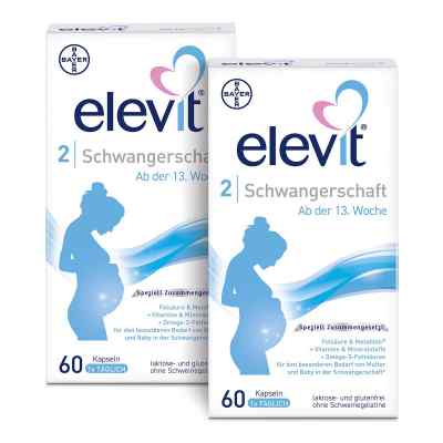 Elevit 2 Schwangerschaft Weichkapseln 2x60  von Bayer Vital GmbH PZN 08100573