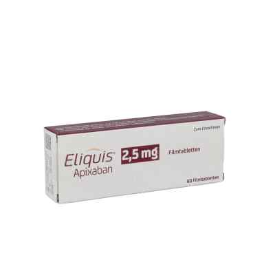 Eliquis 2,5 mg Filmtabletten 60 stk von Vertriebsgemeinschaft Bristol-My PZN 08400035