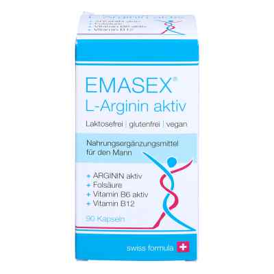 Emasex L-arginin Aktiv Kapseln 90 stk von adequapharm GmbH PZN 18027123