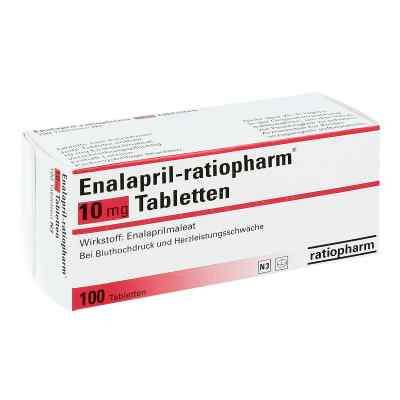 Enalapril-ratiopharm 10 mg Tabletten 100 stk von ratiopharm GmbH PZN 00638257