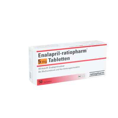 Enalapril-ratiopharm 5 mg Tabletten 50 stk von ratiopharm GmbH PZN 00638197