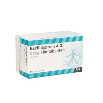 Escitalopram Abz 5 mg Filmtabletten 100 stk von AbZ Pharma GmbH PZN 10099086