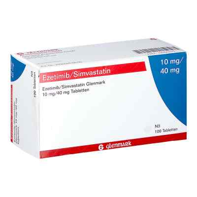 Ezetimib/simvastatin Glenmark 10 mg/40 mg Tabletten 100 stk von Glenmark Arzneimittel GmbH PZN 14266233