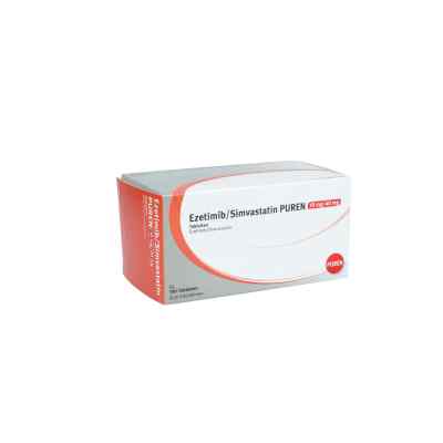 Ezetimib/simvastatin Puren 10 mg/40 mg Tabletten 100 stk von PUREN Pharma GmbH & Co. KG PZN 15416516