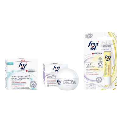 Frei öl Waschstück pH 5,5 & Hydrolipid Tagespflege + Lipstick