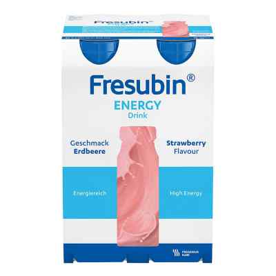 Fresubin Energy Drink Erdbeere Trinkflasche 4X200 ml von Fresenius Kabi Deutschland GmbH PZN 03692470