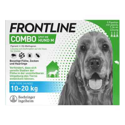 FRONTLINE COMBO Hund & Heim gegen Zecken Flöhe Larven 10-20 kg