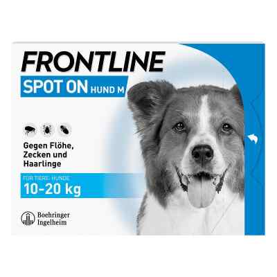 Frontline Spot On Hund M (10-20 kg) gegen Zecken, Flöhe, Haarlin 6 stk von Boehringer Ingelheim VETMEDICA G PZN 02246395