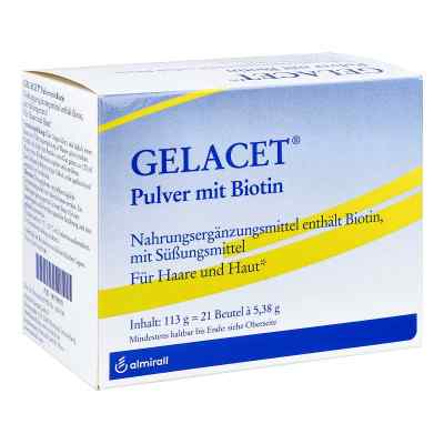 Gelacet Pulver Mit Biotin Im Beutel