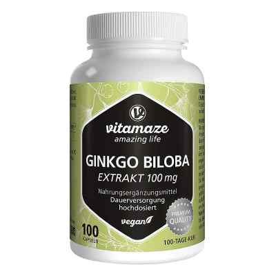 Ginkgo Biloba 100 mg hochdosiert vegan Kapseln 100 stk von Vitamaze GmbH PZN 16018605