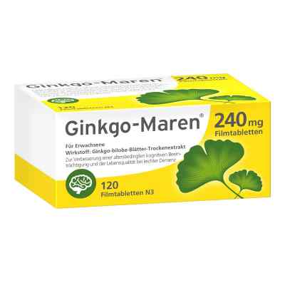 Ginkgo-maren 240 mg Filmtabletten 120 stk von HERMES Arzneimittel GmbH PZN 12580497