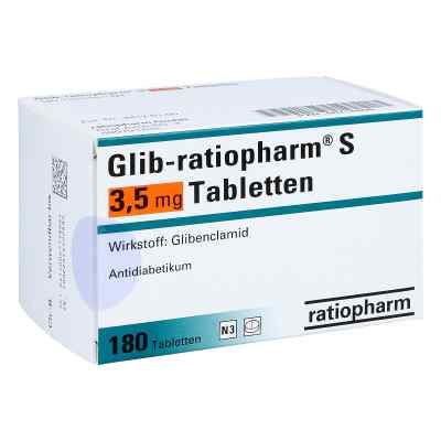 Glib-ratiopharm S 3,5 mg Tabletten 180 stk von ratiopharm GmbH PZN 06714806