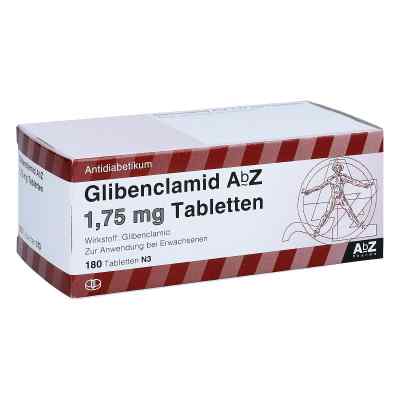Glibenclamid Abz 1,75 mg Tabletten 180 stk von AbZ Pharma GmbH PZN 01725047