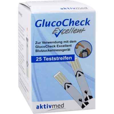 Gluco Check Excellent Teststreifen 25 stk von Aktivmed GmbH PZN 09286618