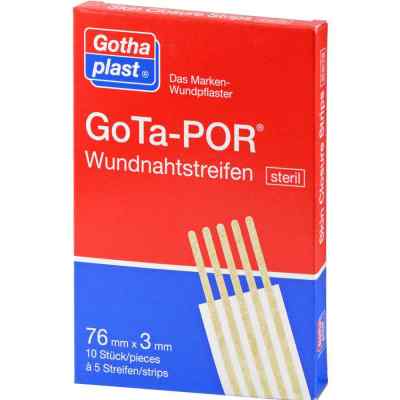 Gota-por Wundnahtstreifen 3x76 mm 10X5 stk von Gothaplast GmbH PZN 10124861