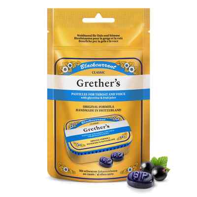 Grethers Blackcurrant Gold zuckerhaltig Pastillen Beutel Refill