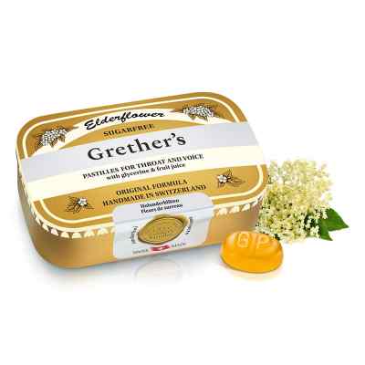 Grethers Elderflower zuckerfrei Pastillen