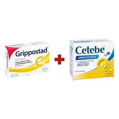 Grippostad C + Cetebe Abwehr plus Vitamin C+vitamin D3+zink 1 stk von  PZN 08101621