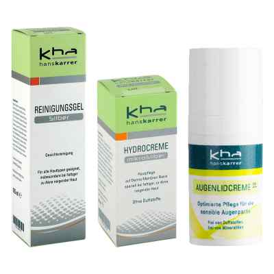 Hans Karrer Reinigungsgel, Hydrocreme und Augenlidcreme