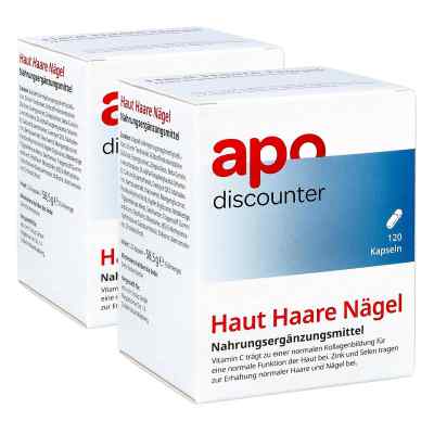 Haut Haare Nägel Kapseln von apo-discounter 2x120 stk von apo.com Group GmbH PZN 08102091