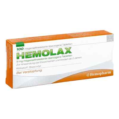 Hemolax 5 Mg Magensaftresistente überzogene Tabletten 100 stk von Hemopharm GmbH PZN 18392271