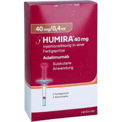 Humira 40 mg/0,4 ml Injektionslösung in Fertigspritze 2 stk von Abacus Medicine A/S PZN 12562105