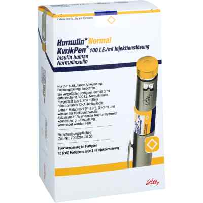 Humulin Normal Kwikpen 100 I.e./ml Injektionslösung  10 stk von EMRA-MED Arzneimittel GmbH PZN 18061924