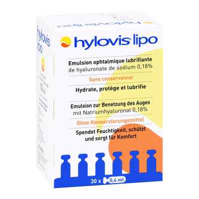 Hylovis lipo Augentropfen Einzeldosispipetten