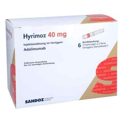 Hyrimoz 40 mg/0,8 ml iniecto -lösung im Fertigpen 6 stk von Orifarm GmbH PZN 15530117