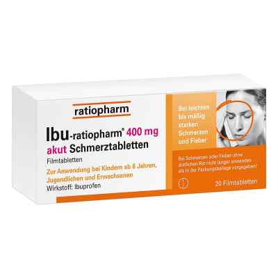 IBU-ratiopharm 400 akut Ibuprofen Schmerztabletten 20 stk von ratiopharm GmbH PZN 00266040