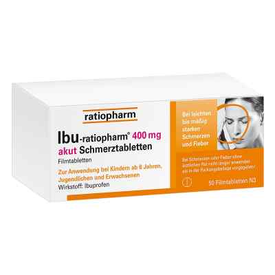 IBU-ratiopharm 400 akut Ibuprofen Schmerztabletten 50 stk von ratiopharm GmbH PZN 10019621
