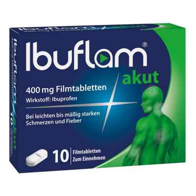 Ibuflam Akut 400 mg Ibuprofen Schmerztabletten 10 stk von A. Nattermann & Cie GmbH PZN 04100230