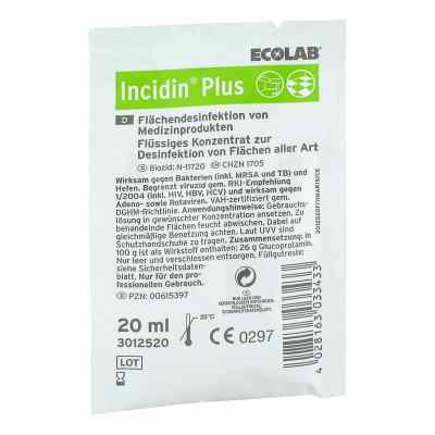 Incidin Plus Flächendesinfektion flüssig 20 ml von Ecolab Deutschland GmbH PZN 00615397