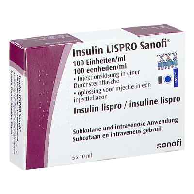 Insulin Lispro Sanofi 100 E/ml iniecto -lsg.dsfl. 5X10 ml von Sanofi-Aventis Deutschland GmbH PZN 12910635