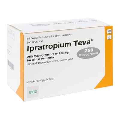 Ipratropium Teva 250 [my]g/1 ml Lösung für e.vernebl. 50X1 ml von Teva GmbH PZN 00668732