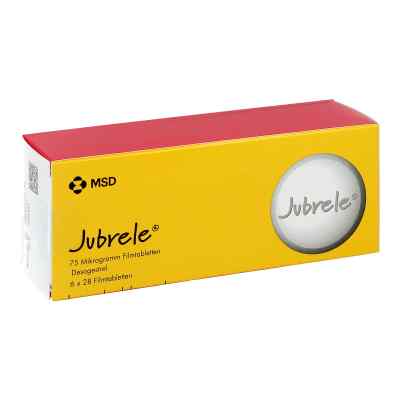 Jubrele 75 Mikrogramm Filmtabletten Desogestrel 6X28 stk von Organon Healthcare GmbH PZN 09475242