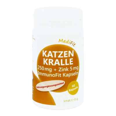 Katzenkralle 250 mg+Zink 5 mg Immunofit Kapseln 60 stk von ApoFit Arzneimittelvertrieb GmbH PZN 11668379