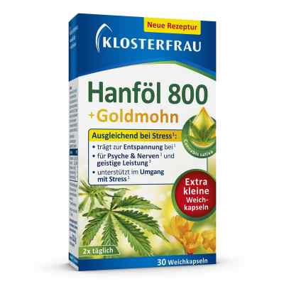 Klosterfrau Hanföl 800 Mg+goldmohn Weichkapseln