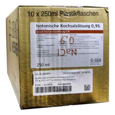 Kochsalzlösung 0,9% Plastik 10X250 ml von SERAG-WIESSNER GmbH & Co.KG PZN 01433876