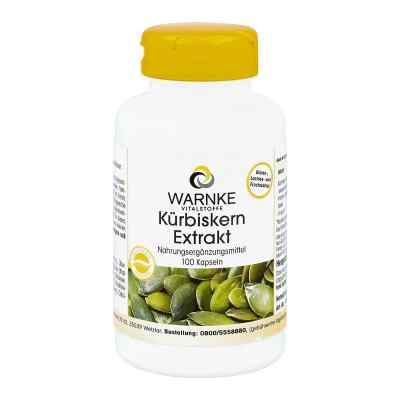 Kürbiskern Extrakt Kapseln 100 stk von Warnke Vitalstoffe GmbH PZN 03088780