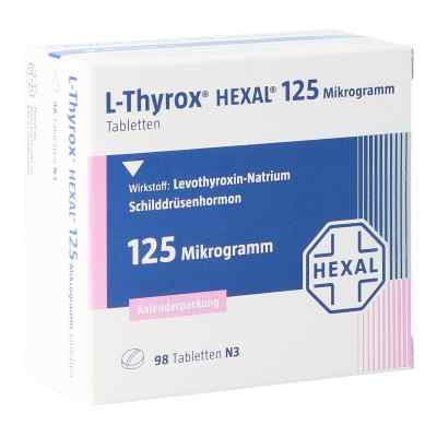 L-thyrox Hexal 125 Mikrogramm Tabletten i.kalenderpack. 98 stk von Hexal AG PZN 14295192