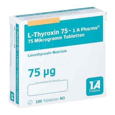 L-thyroxin 75-1a Pharma Tabletten 100 stk von 1 A Pharma GmbH PZN 06488681