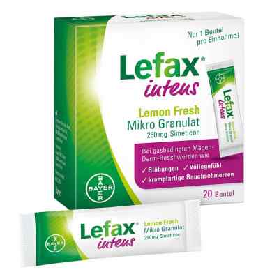 Lefax intens Lemon Fresh Mikro Granulat 250 mg Sim. 20 stk von Bayer Vital GmbH PZN 10537876