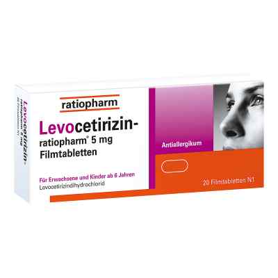 Levocetirizin-ratiopharm 5 mg Filmtabletten 20 stk von ratiopharm GmbH PZN 15197735