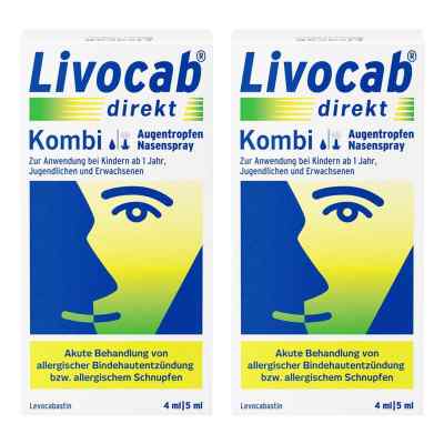 Livocab direkt Kombi bei Allergie - Augentropfen & Nasenspray, 4