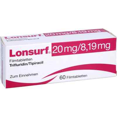 Lonsurf 20 mg/8,19 mg Filmtabletten 60 stk von SERVIER Deutschland GmbH PZN 11862199