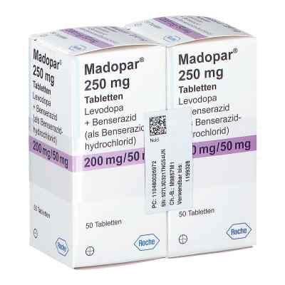 Madopar 250 100 stk von BERAGENA Arzneimittel GmbH PZN 04800269