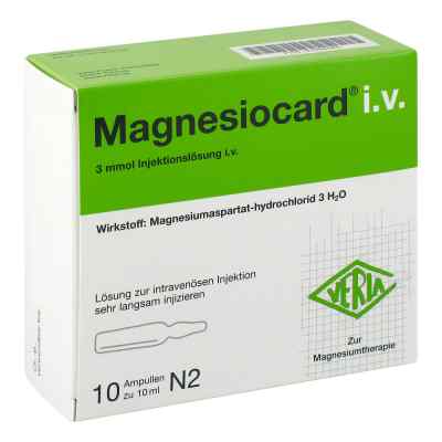 Magnesiocard intravenös  Injektionslösung 10X10 ml von Verla-Pharm Arzneimittel GmbH &  PZN 01984085