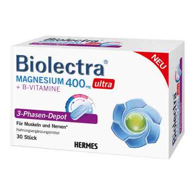 Magnesium Biolectra 400 mg ultra 3-phasen-depot 30 stk von HERMES Arzneimittel GmbH PZN 16604993